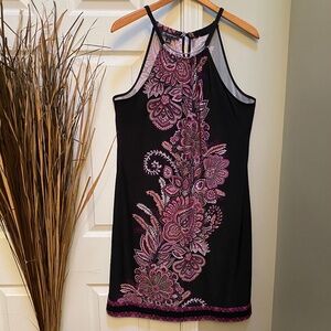 INC Sleeveless Black Summer Print Dress